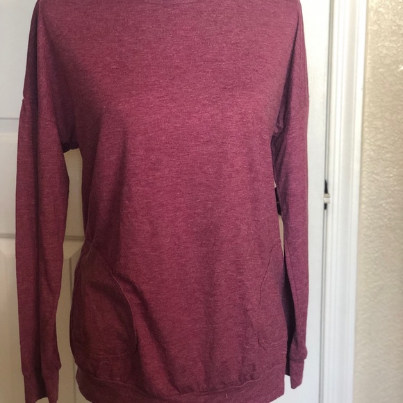 Alala Tops - Alala Burgundy Long Sleeve Top